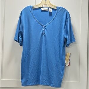 Vintage Stephanie Rogers Short Sleeve 3 Button Shirt